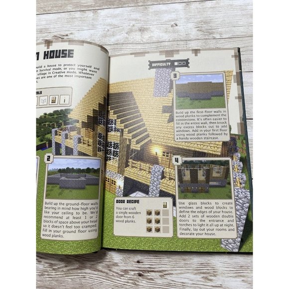 Mojang Hardcover Minecraft Construction Handbook, Sold as-is, Tips, Tricks, and - Picture 3 of 7